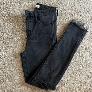 Greyish black vintage Madewell denim.